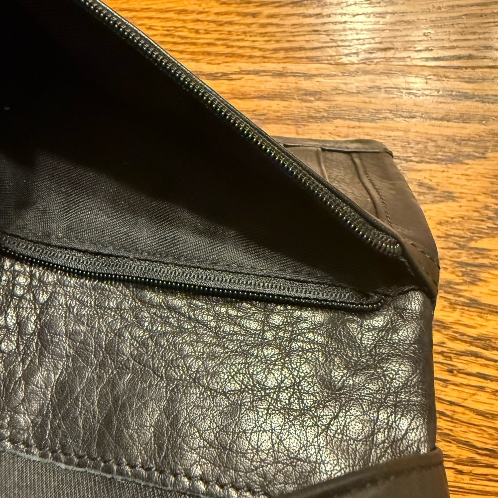 The Sak Black Leather Embossed Wallet with Hidden Wristlet Strap - Picture 5 of 8